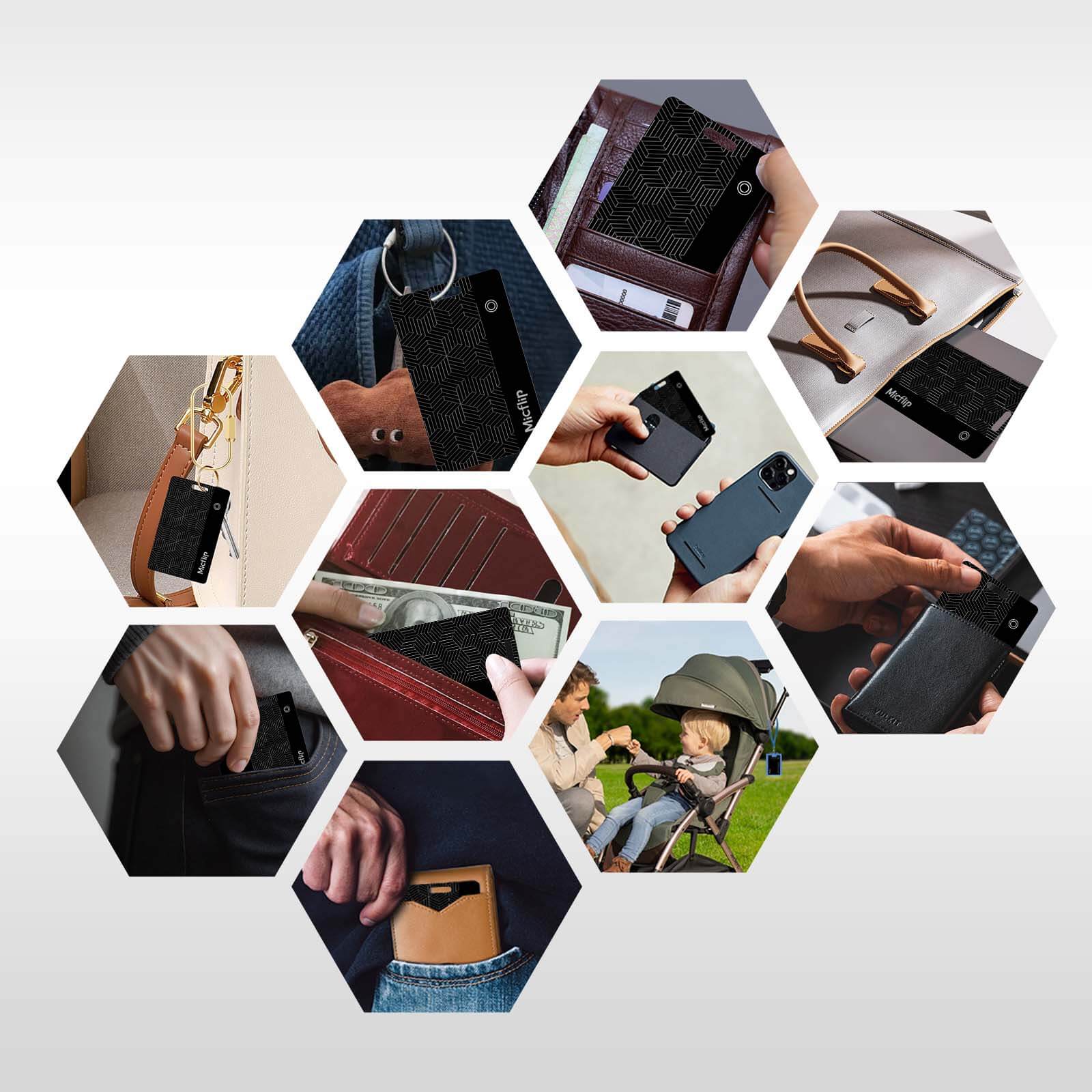 Micflip Ultra 1.7MM Thin Wallet Tracker Card