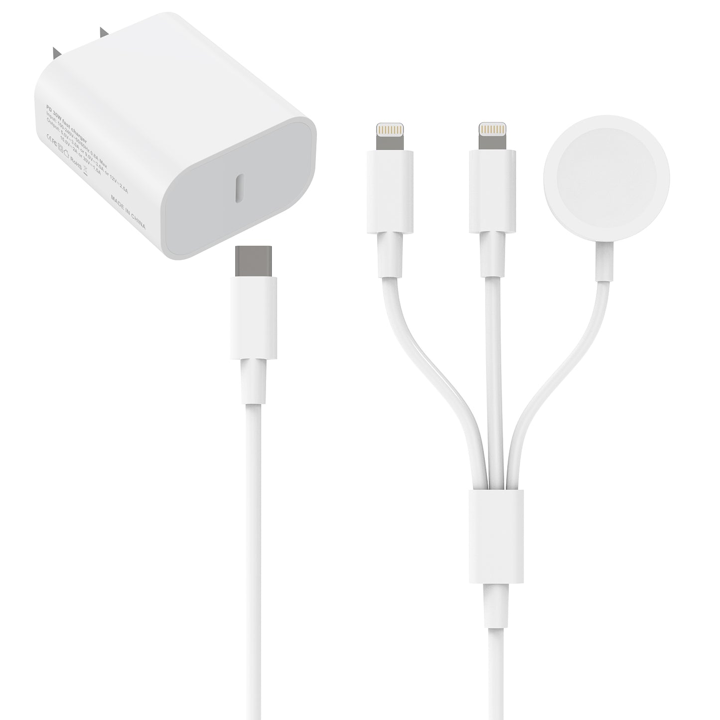 Apple Watch Charger White with 30W US PD Charger