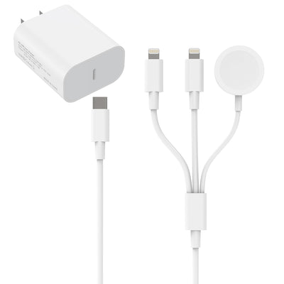Apple Watch Charger White with 30W US PD Charger Micflip E122