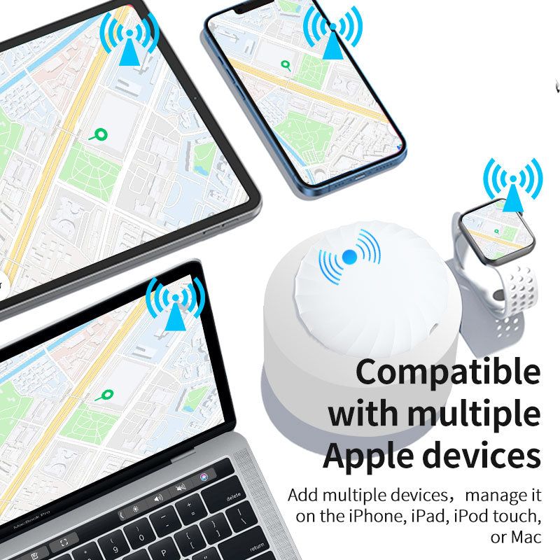Smart Global Tracker Tag (Works with Apple Find My) | Spiral Edition Key & Wallet Finder | No App Needed Micflip P09