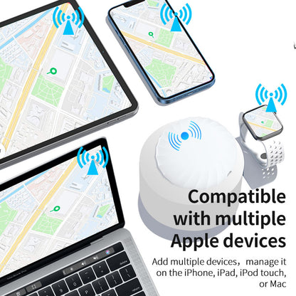 Smart Global Tracker Tag (Works with Apple Find My) | Spiral Edition Key & Wallet Finder | No App Needed Micflip P09