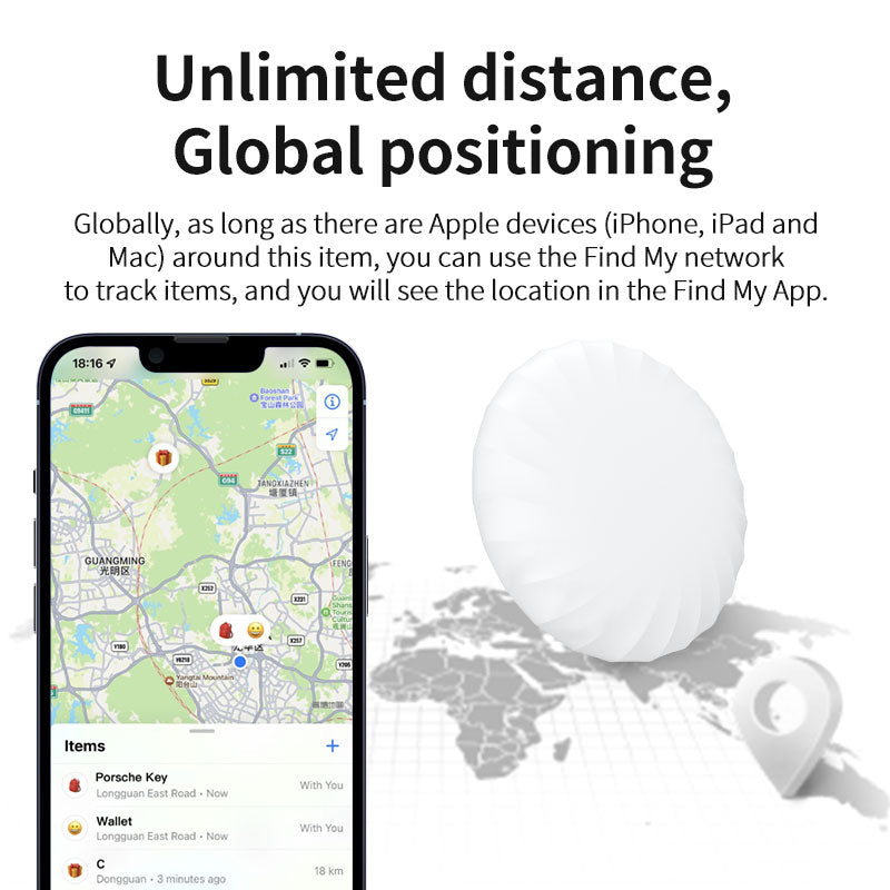 Smart Global Tracker Tag Works with Apple Find My